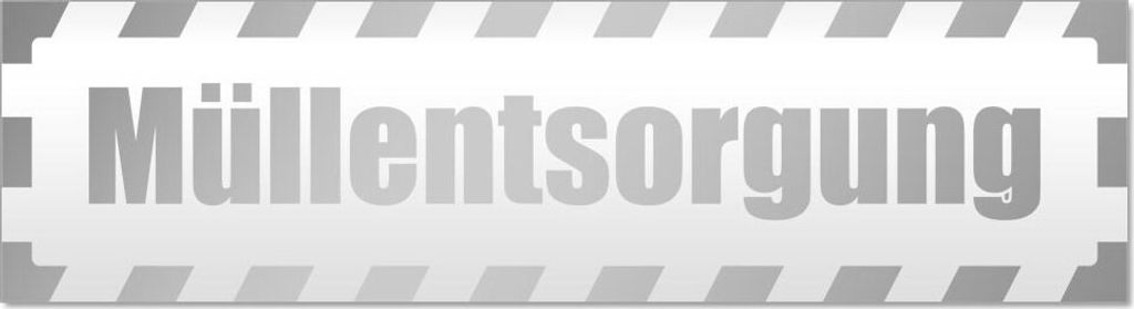 Müllentsorgung gestreift Magnetschild Schild magnetisch