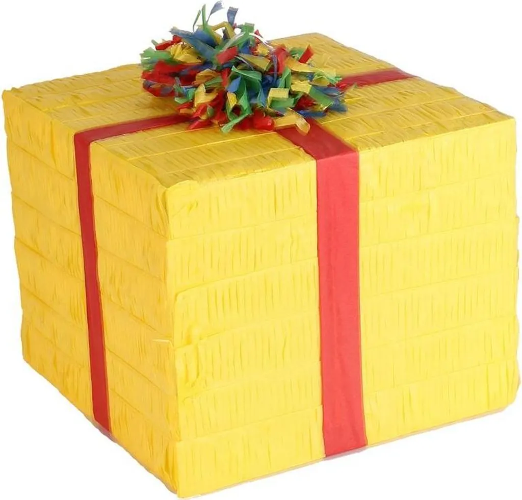 Piñata Papier Cadeau d'Anniversaire 25x20x24.5cm pour Fête d'Enfant