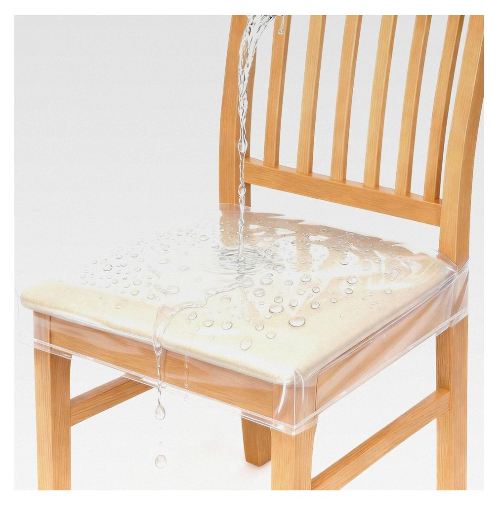 6er Set Stuhlbezüge, Flecken-, Wasser- und Kratzfeste Klare Stuhlprotektoren Aus PVC Wasserdicht 43x46x10cm Mit Verstellbarem Gurtband