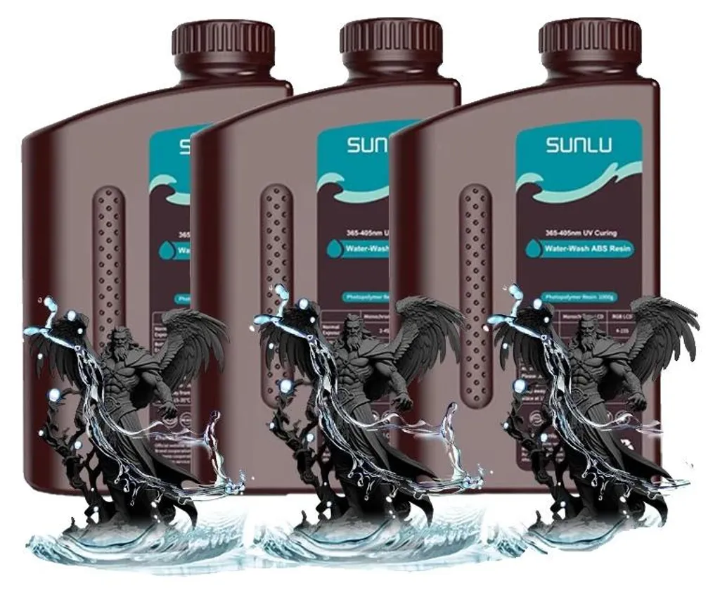Résine impression 3D noire lavable à l'eau pour prototypes haute fidélité