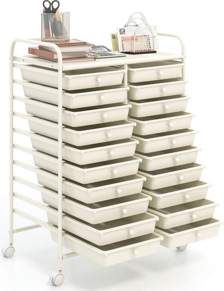 Carrello COSTWAY con 20 cassetti impilabili, struttura in Immagine del prodotto 