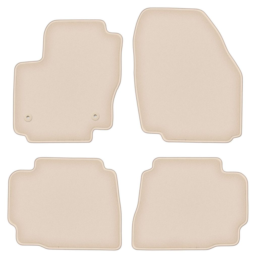 DURBAN Beige Velours-Fußmatten-Set für Ford Mondeo MK4 Liftback, Limousine, Kombi (2012-2014)