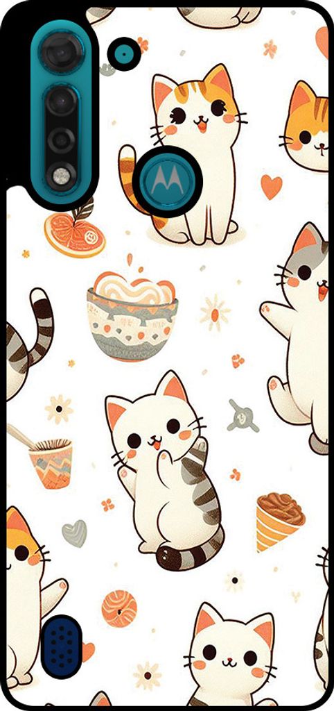 Smartphonica Telefon Fall fit für Motorola Moto G8 Power Lite mit Katze drucken - TPU zurück Abdeckung Fall Katze Design