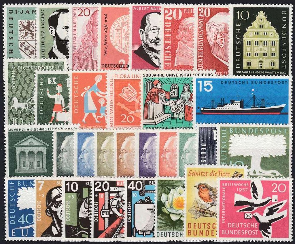 BRD Bund Jahrgang 1957 postfrisch ** komplett