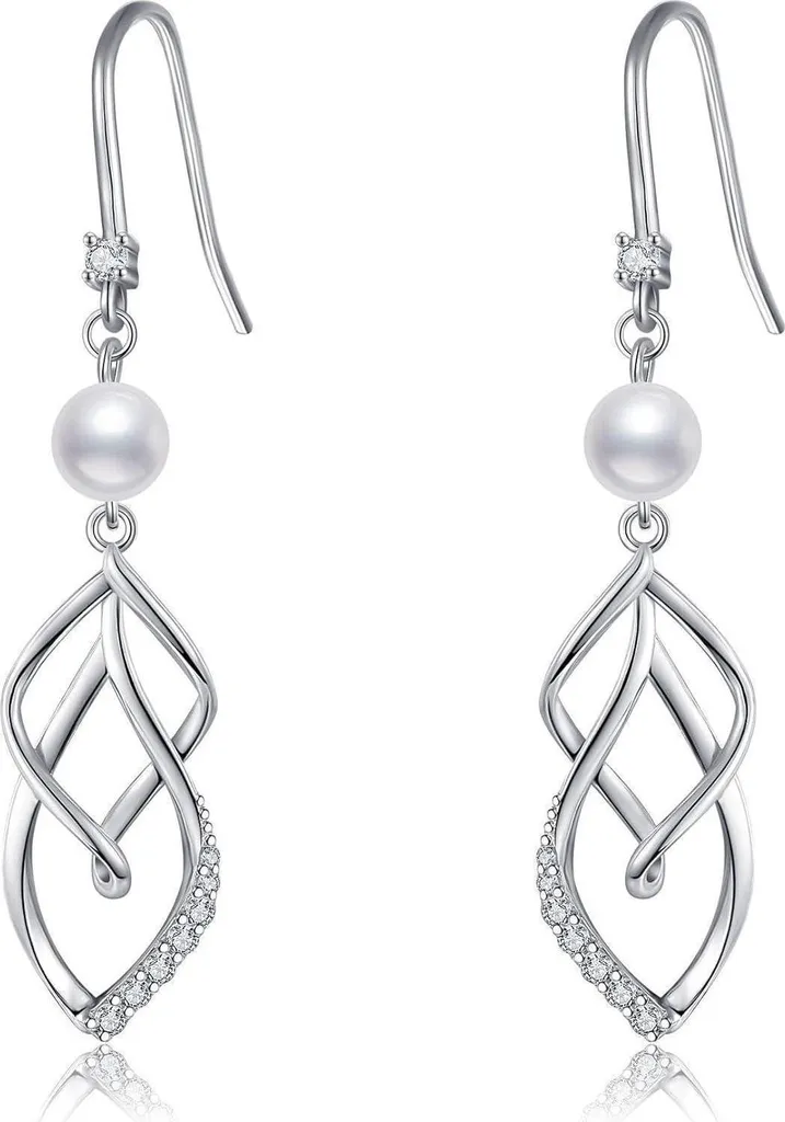 Orecchini Pendenti con Perle e Argento 925: Design Contemporaneo
