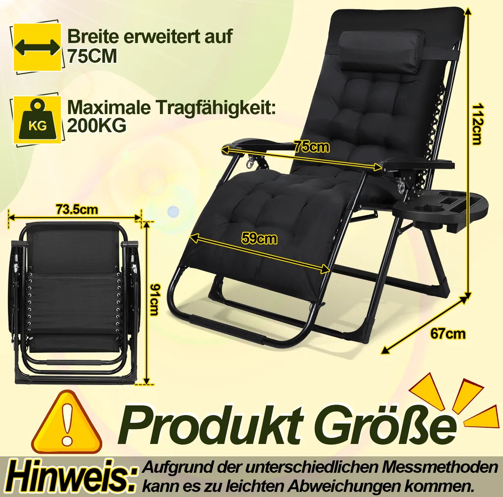 TolleTour Sedia Sdraio 150kg | Struttura in Acciaio e Design Ergonomico - 2