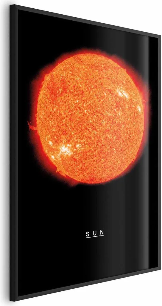 Poster Sun 60x90 cm Arredo Casa | Cornice Nera Moderna Senza Bordi