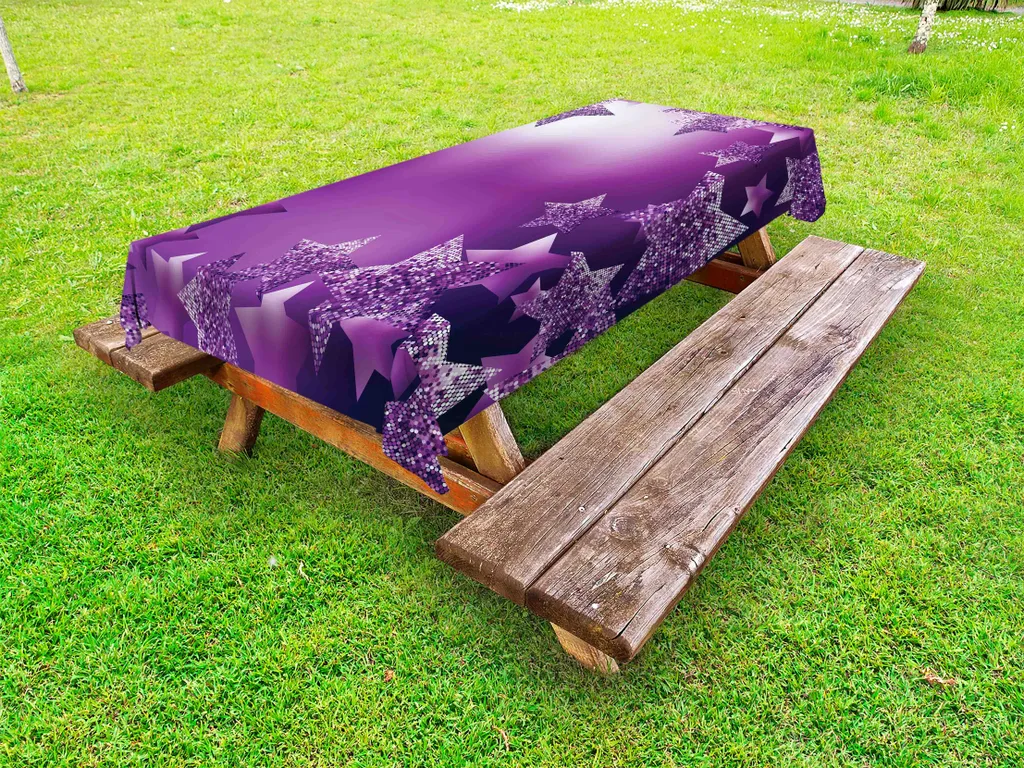 Tovaglia Natalizia Viola Astratta ABAKUHAUS 145x265 - Natale d'Autore