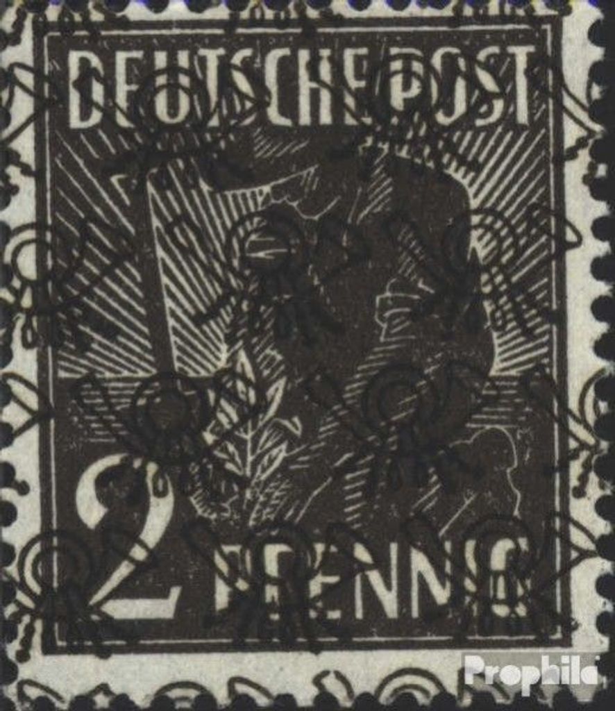 Briefmarken Bizone (Alliierte Besetzung) 1948 Mi 36II postfrisch Posthörnchen (Netzaufdruck)
