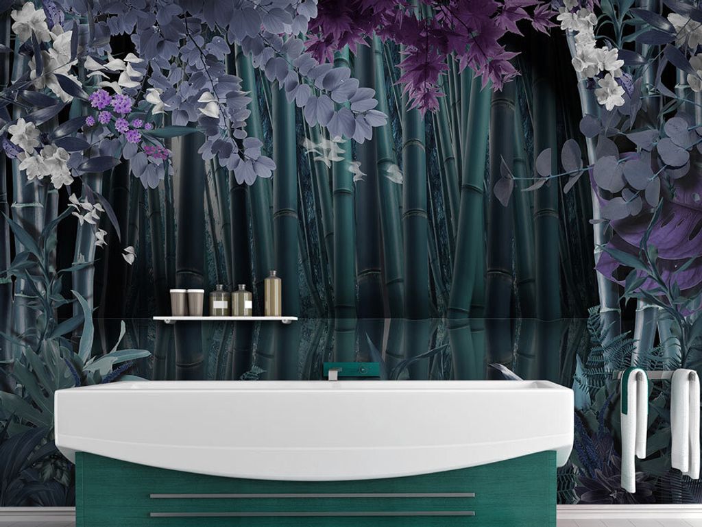 Vlies Fototapete 400x280 cm Tapeten Wandtapete XXL Bambus Dschungel Natur b-A-0032-a-b