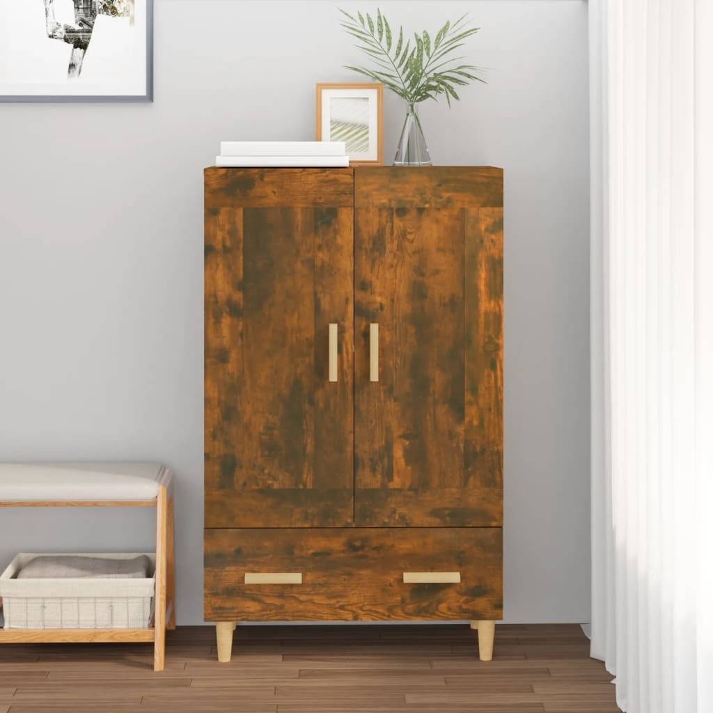 vidaXL Highboard chêne fumé 70x31x115 cm bois composite Image du produit 