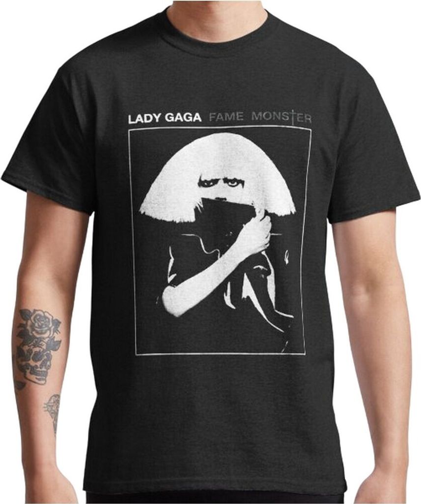 Lady Gaga - "Fame" T-Shirt für Herren/Damen Uni RO10000 (XL) (Schwarz)