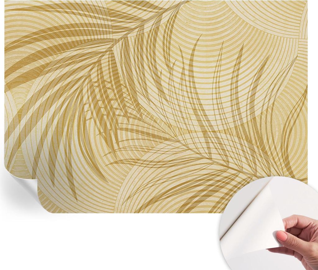 Selbstklebende Wandtapete - Dekorative Tapete für Wohnzimmer - Klebefolie für Wandbilder - Tapetenfolie für Wanddekoration - 208x146 cm - Tropis...