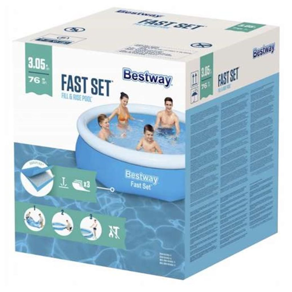 Bestway Fast Set Aufblasbarer Swimmingpool Rund 305x76 cm Produktbild 46