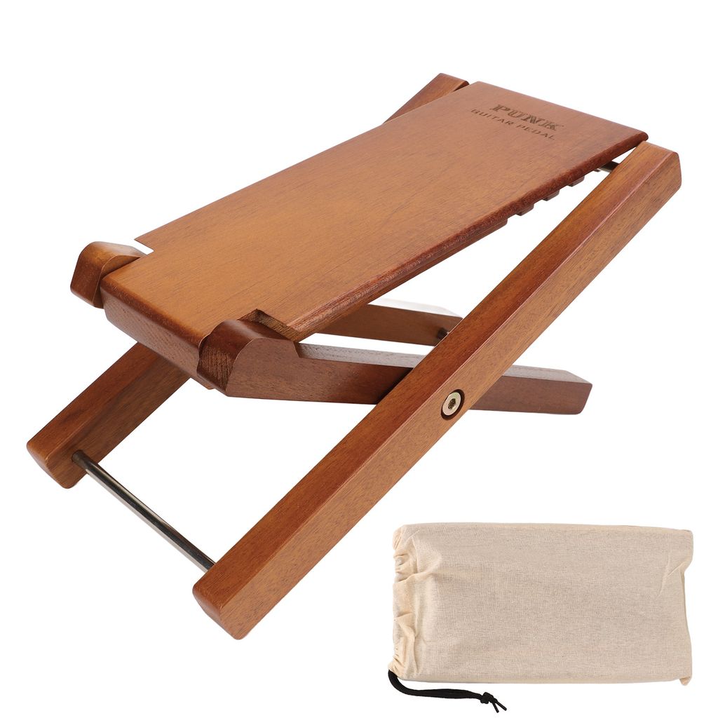 Repose-pieds pour guitare, bois stable, style élégant, Image du produit 