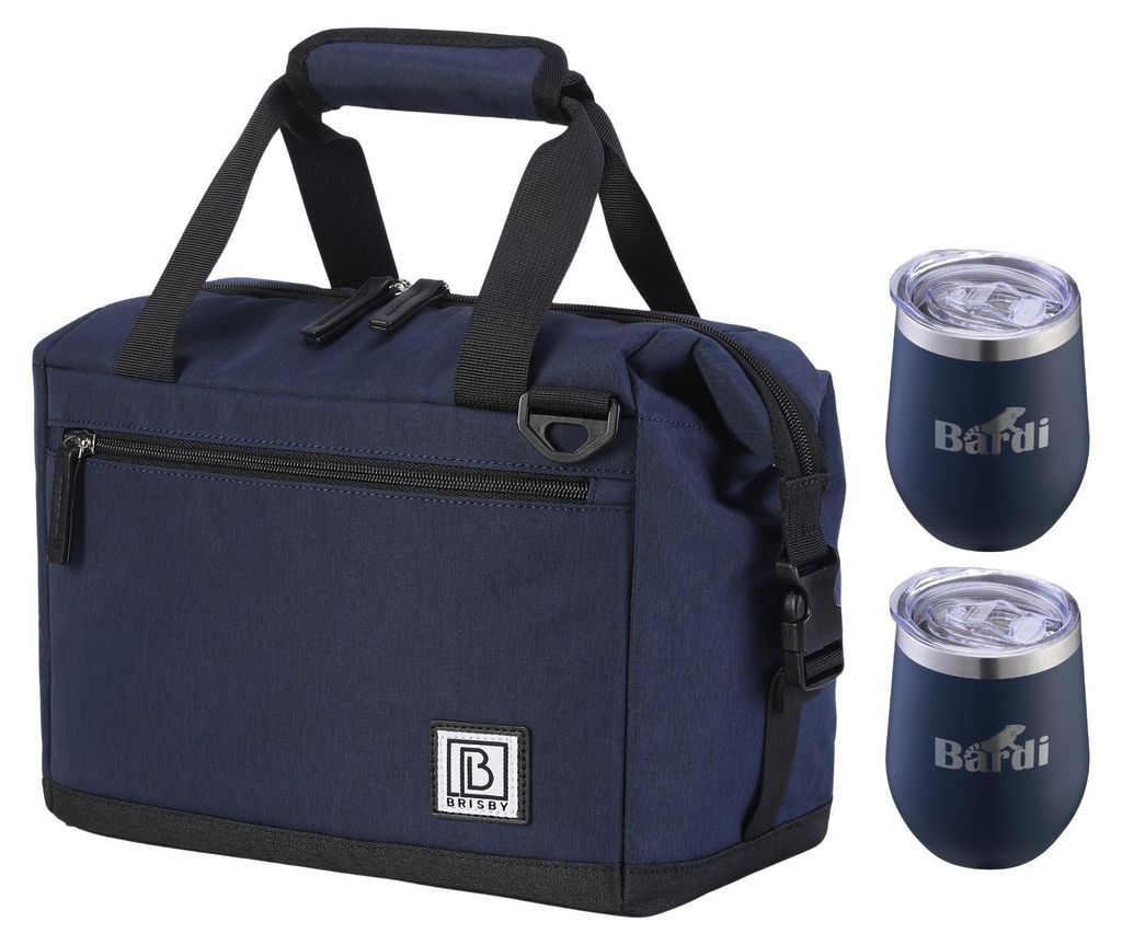 Brisby Kühltasche (12 l), blau + Brisby Thermoskannen-Set, blau – Für alle, die gut vorbereitet sind.