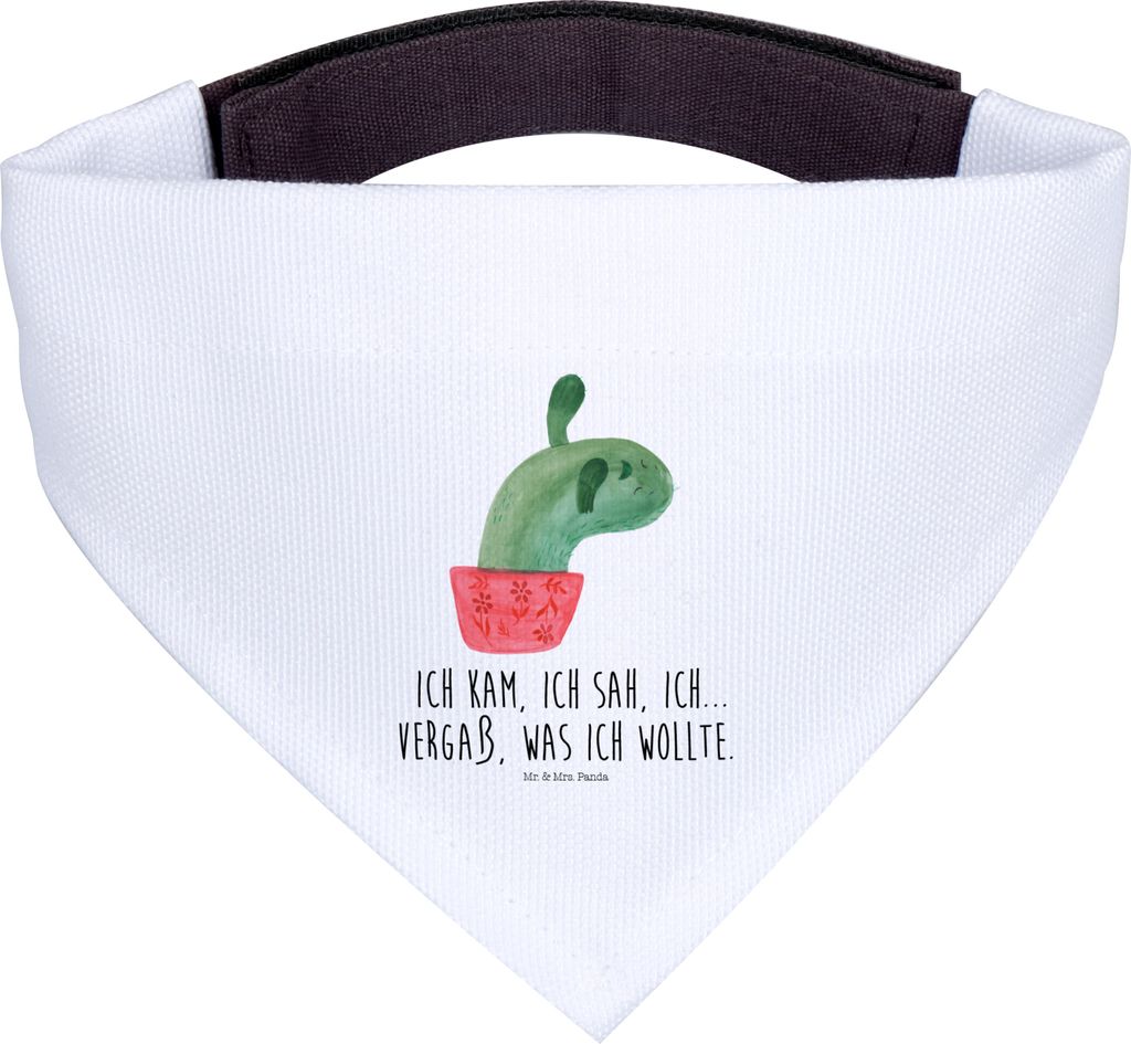 Mr. & Mrs. Panda Halstuch Hund Kaktus Mama - Weiß - Geschenk, Hundehalstuch, Motivation, Tuch für Hunde, Kakteen, Büro, Ärger, Quote