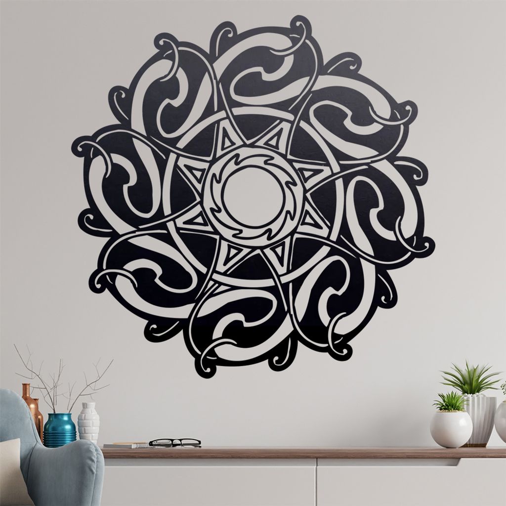 keltische Knoten Wandtattoo in 6 Größen - Wandaufkleber Wall Sticker - Dekoration, Küche, Wohnzimmer, Schlafzimmer, Badezimmer