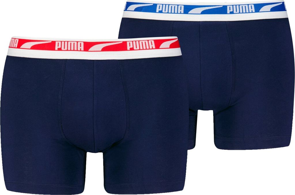 Puma men everyday multi logo boxer - Sportondergoed heren - Blauw-Multicolour