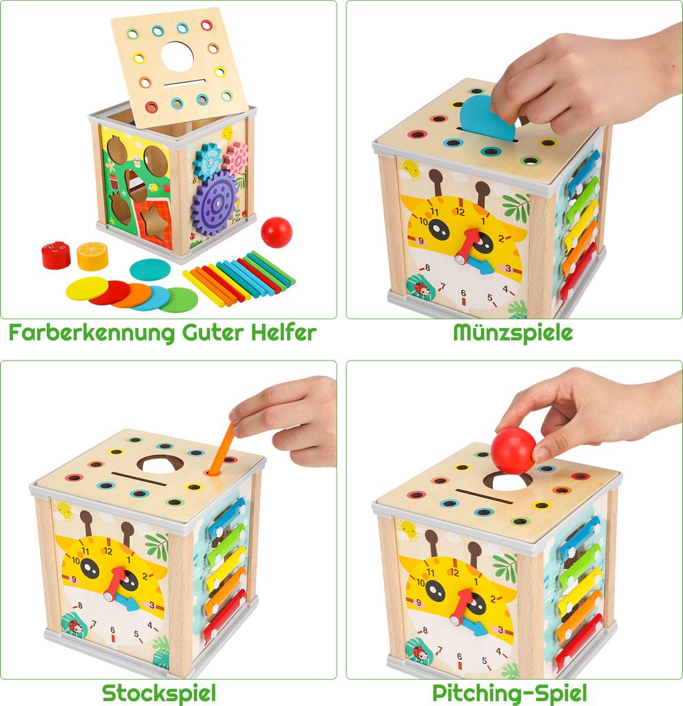 Motorická kostka, hračka 10 v 1 od 3 let, dětská hračka, Obrázek produktu 6