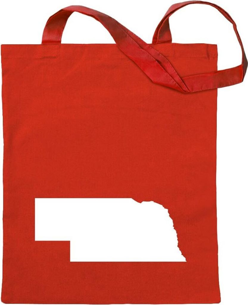 Kiwistar - Baumwolltasche - rot - USA - Bundesstaat - Nebraska - Tragetasche Stoffbeutel Umhängetasche Langer Henkel