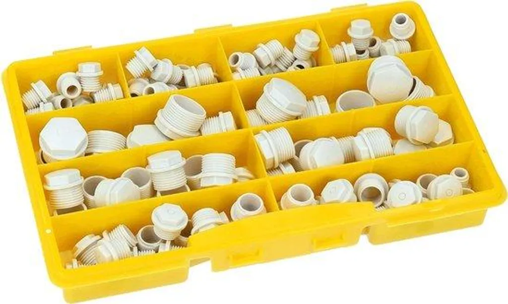 Lot de 108 Bouchons en Plastique Gris M12 à M25 pour Tubes Cylindriques