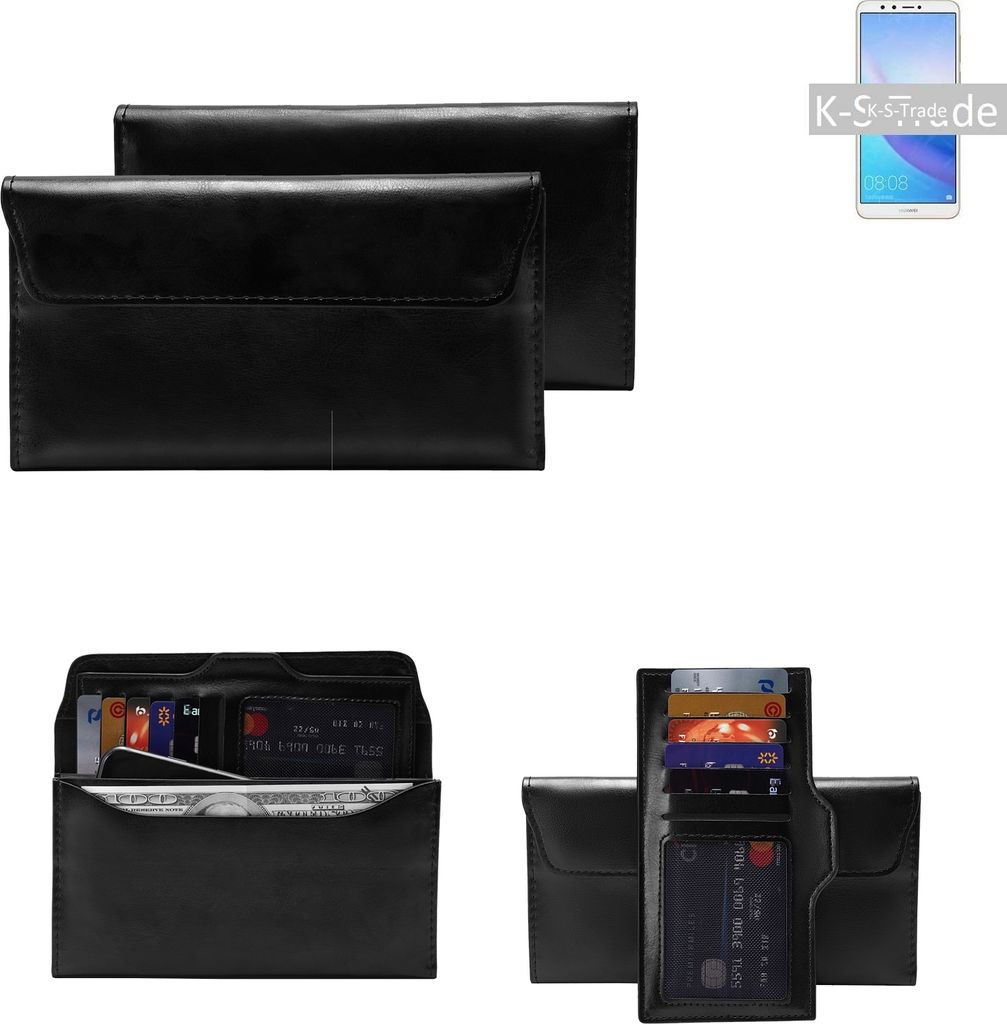 K-S-Trade Handy Hülle kompatibel mit Samsung Galaxy A90 Schutz Hülle Tasche Schutz Case Handytasche Kunstleder schwarz, 1x