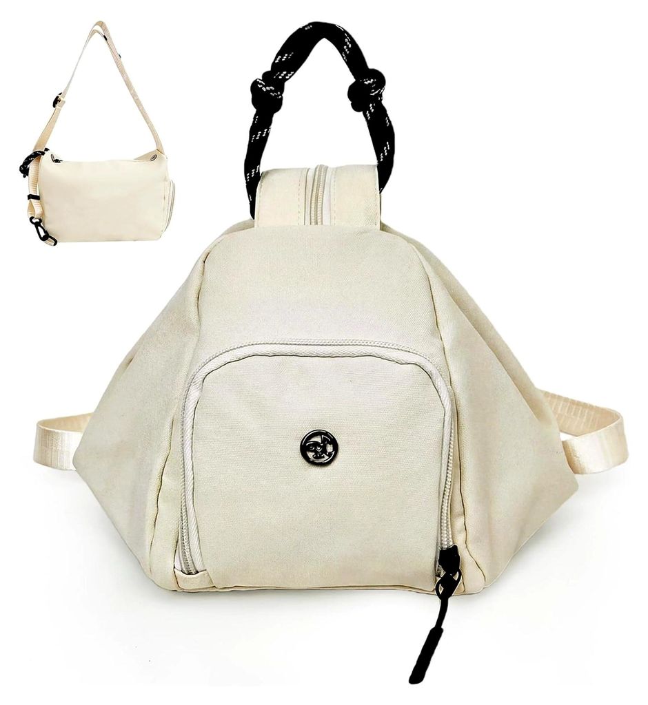Rucksack Damen Schultertasche Damen Rucksack Tasche 2 in 1 Damen Gym Tasche Leichte Weiche Sporttasche für Reisen Weiß