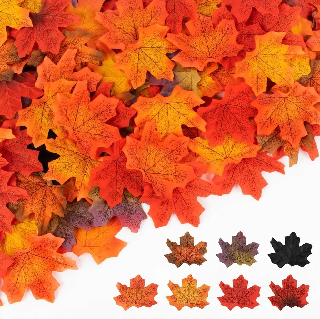 Décoration Automne Réutilisable - 350pcs Feuilles et Citrouilles