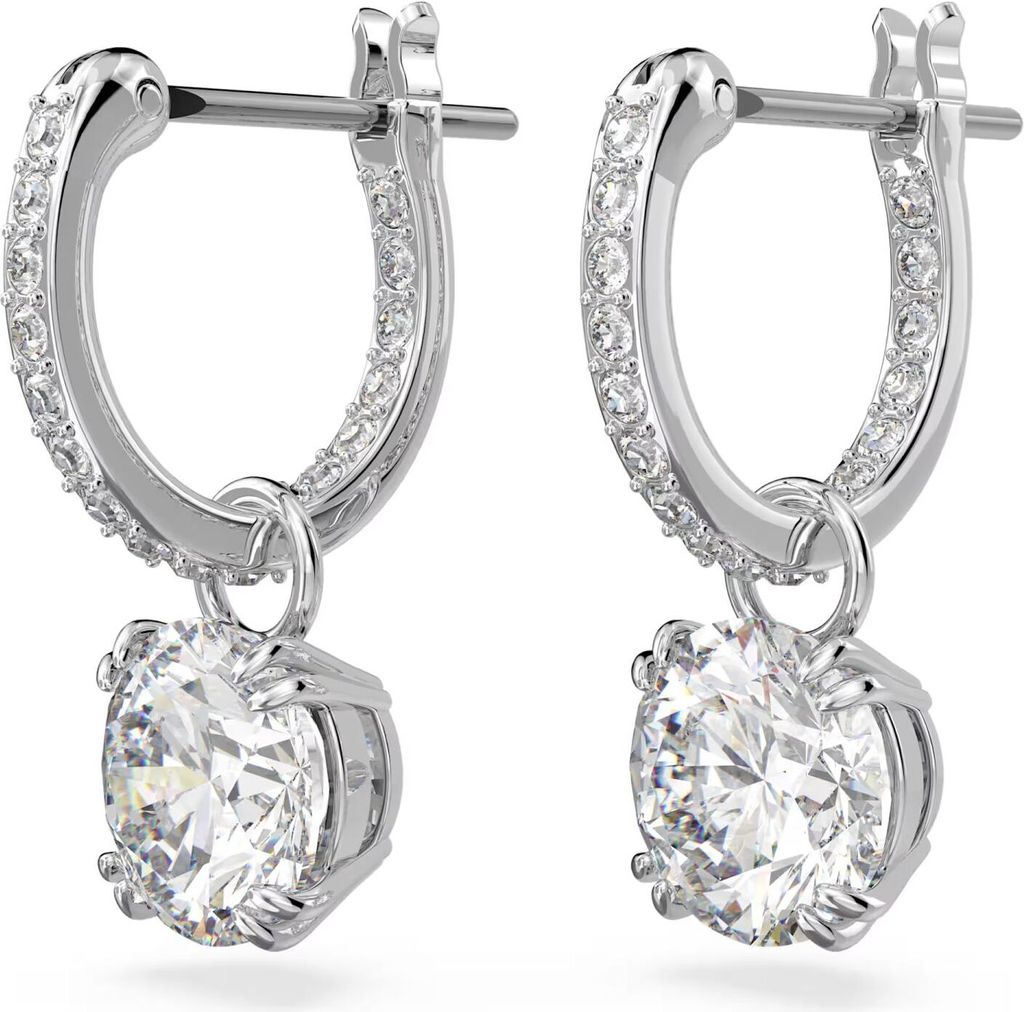 Swarovski Damen Constella Drop-Ohrhänger, Rundschliff, Produktbild 2