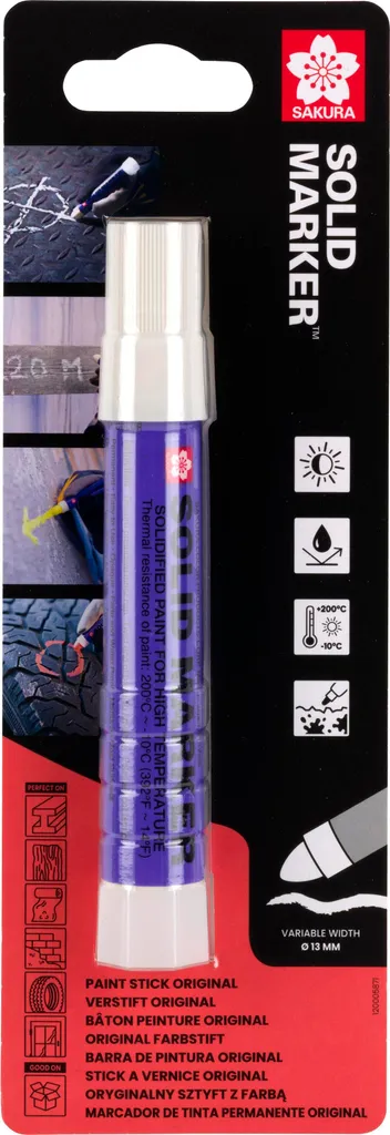 Marqueur Sakura Solid Marker blanc pour bois métal plastique et tissu