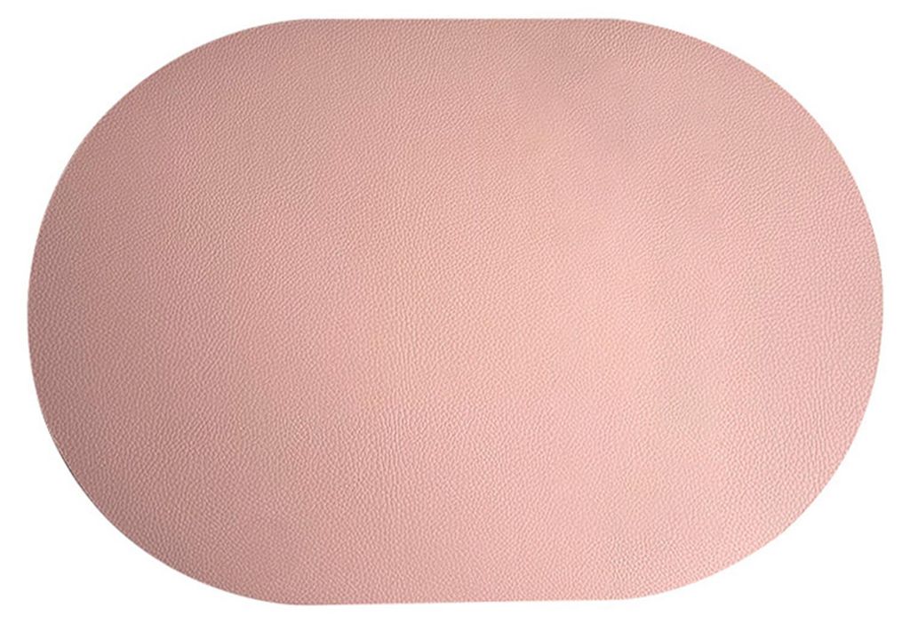 Tischset, rutschfest, abwischbar, oval, aus Kunstleder, isolierend, für Esszimmer