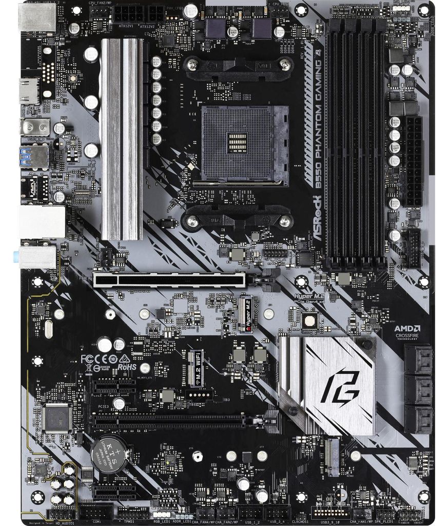 Asrock B550 Phantom Gaming 4, AMD, Sockel AM4, AMD Ryzen Produktbild 
