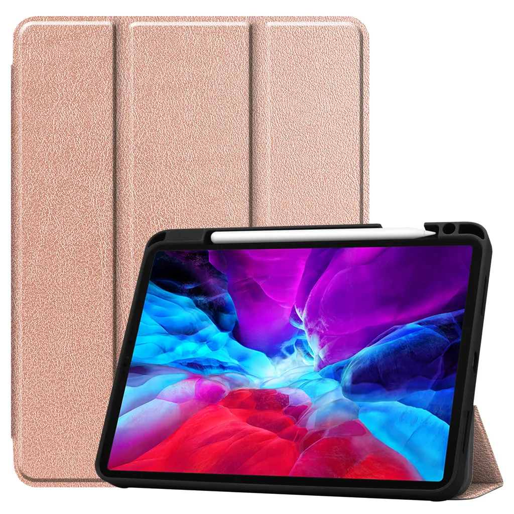 Cover protettiva con portapenna per Apple iPad Pro 12,9 pollici 2020 Custodia Cover protettiva Stand Bronzo