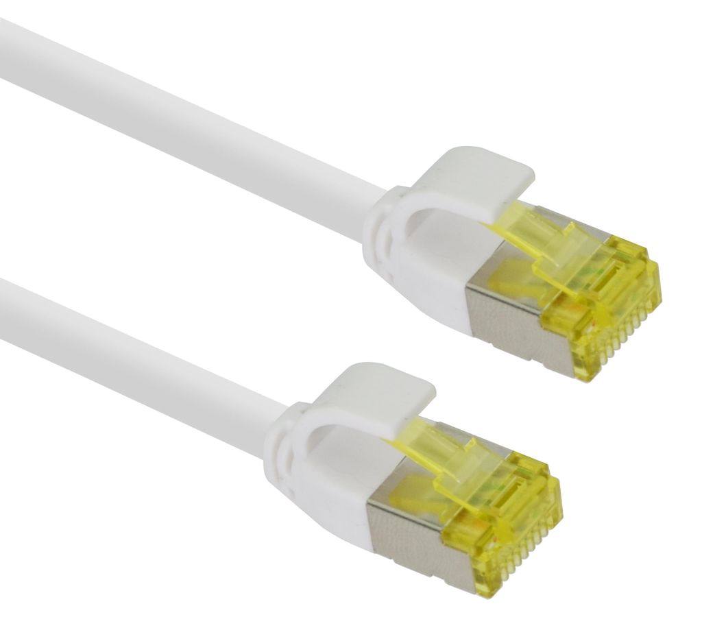 helos Patchkabel Cat 6a Ultraslim S/FTP RJ45 weiЯ 7,5m AWG28/7 LSZH GHMT