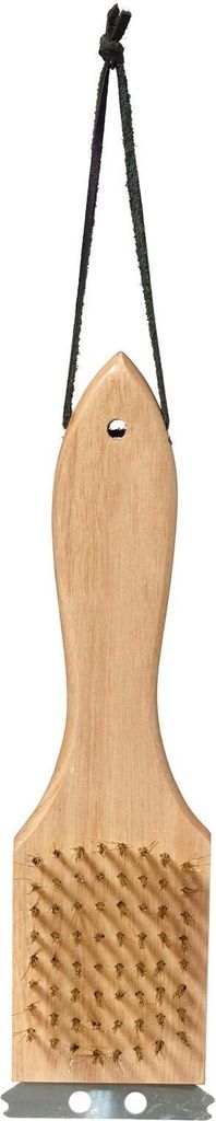 Best Sporting Grillbürste mit Holzgriff, 23 cm, Messingborsten und Metallkratzer