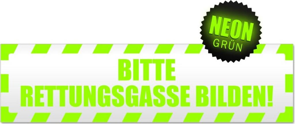 Bitte Rettungsgasse gestreift Magnetschild Schild magnetisch