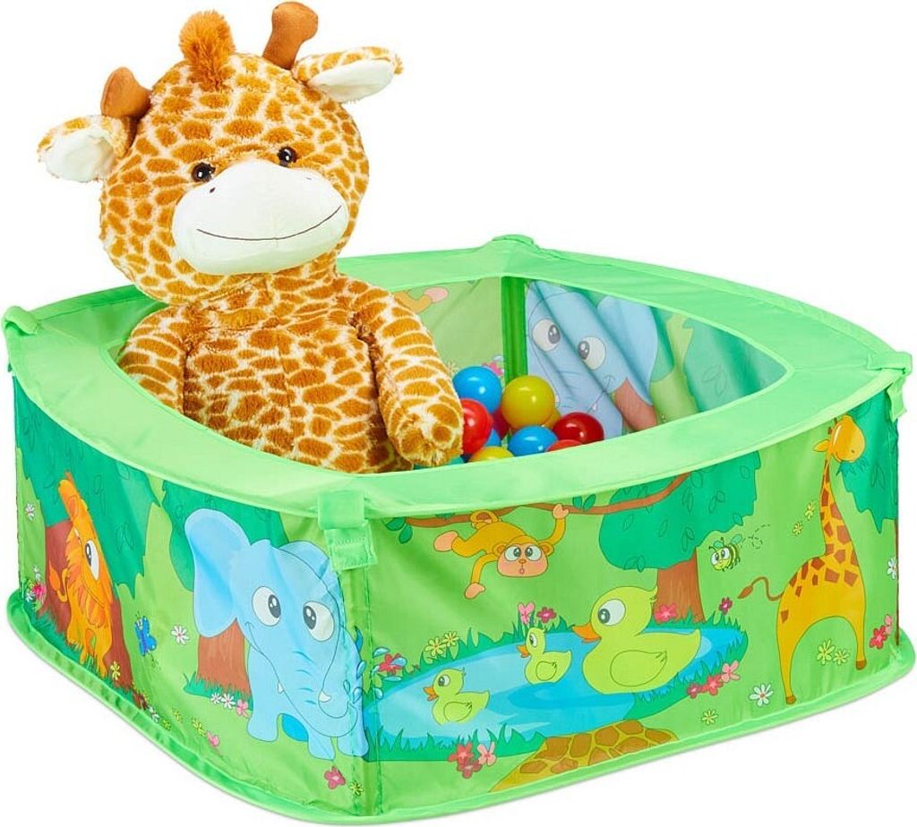 relaxdays Jungle Ball Pool zielony 80,0 x 80,0 x 29,0 cm Zdjęcie produktu 1
