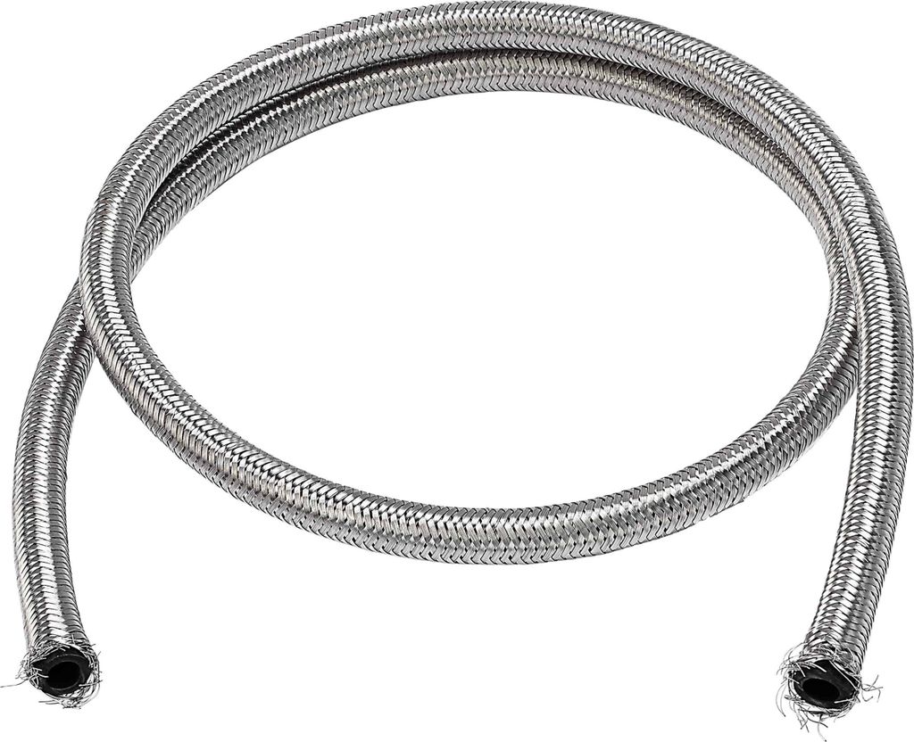 Hi-Q Benzinschlauch Stahlummantelt 8/12mm, 1m für Kraftstoffsysteme