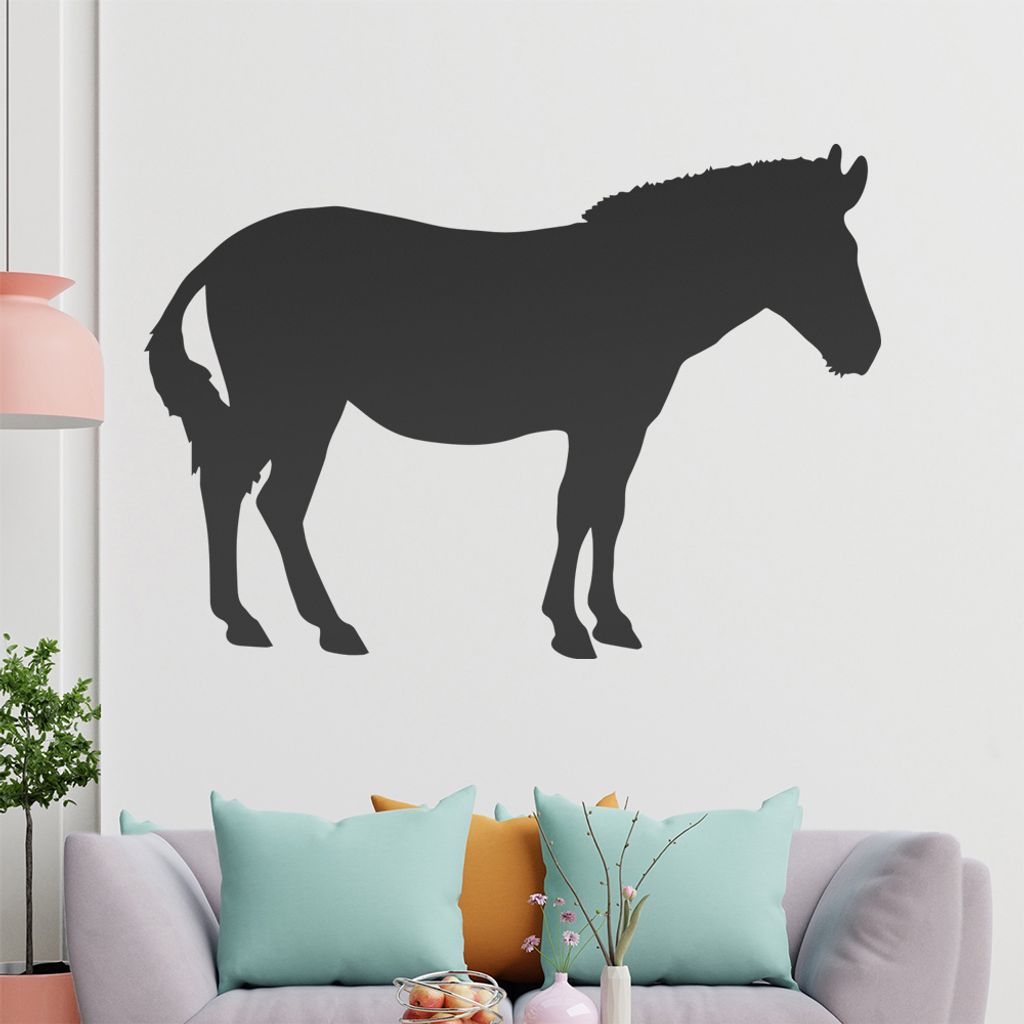 KIWISTAR Esel Maultier Maulesel Packtier Wandtattoo in 6 Größen - Wandaufkleber Wall Sticker - Dekoration, Küche, Wohnzimmer, Schlafzimmer, Bade...