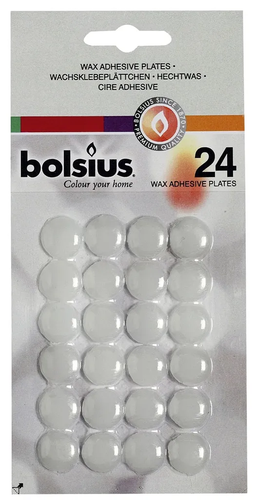 Set 24 Dischi di Cera Adesiva Bolsius per Candele e DIY 103690203800