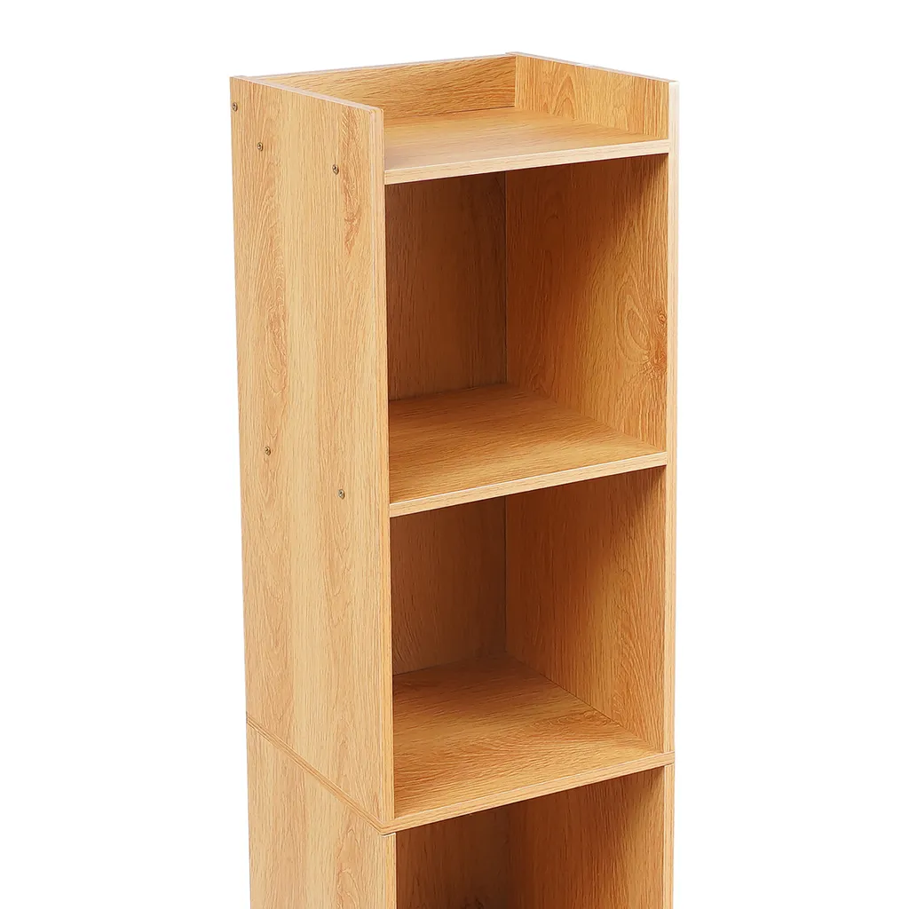 Bibliothèque étroite d'angle 152cm pour optimiser les coins perdus chêne