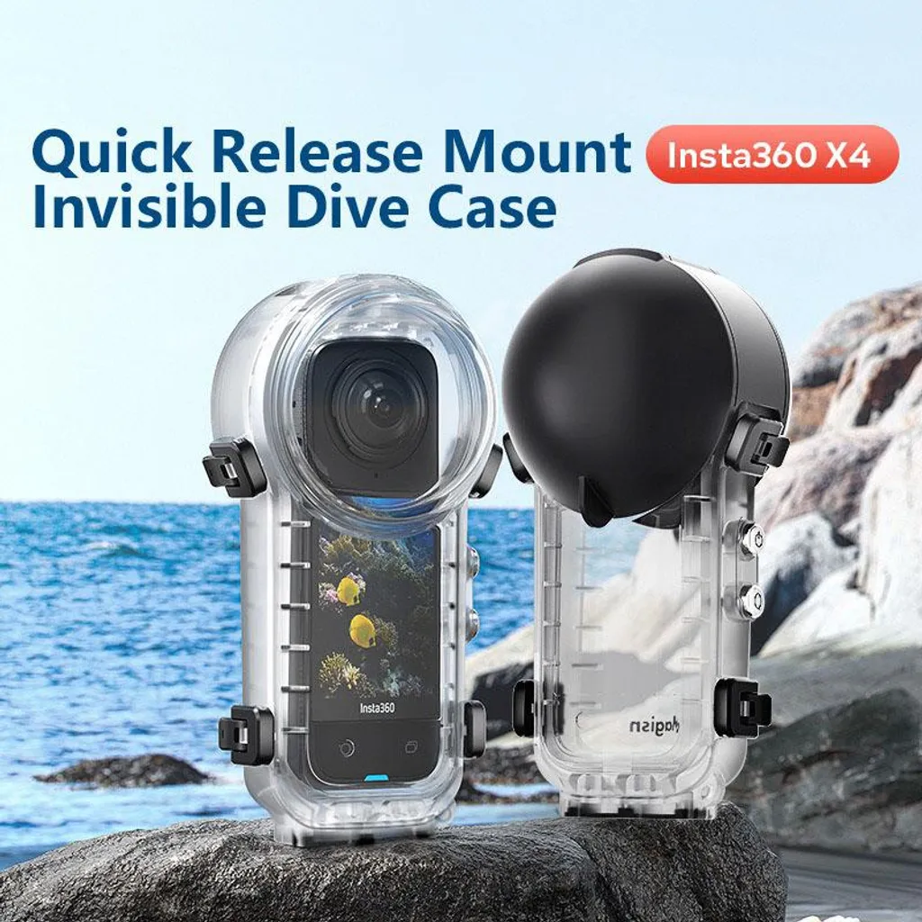 Boîtier de plongée invisible INF pour Insta360 X4 avec fixation rapide - 12