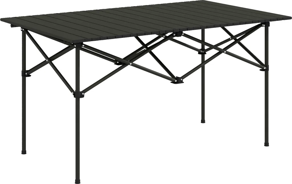 Table de camping en aluminium avec plateau enroulable et sac