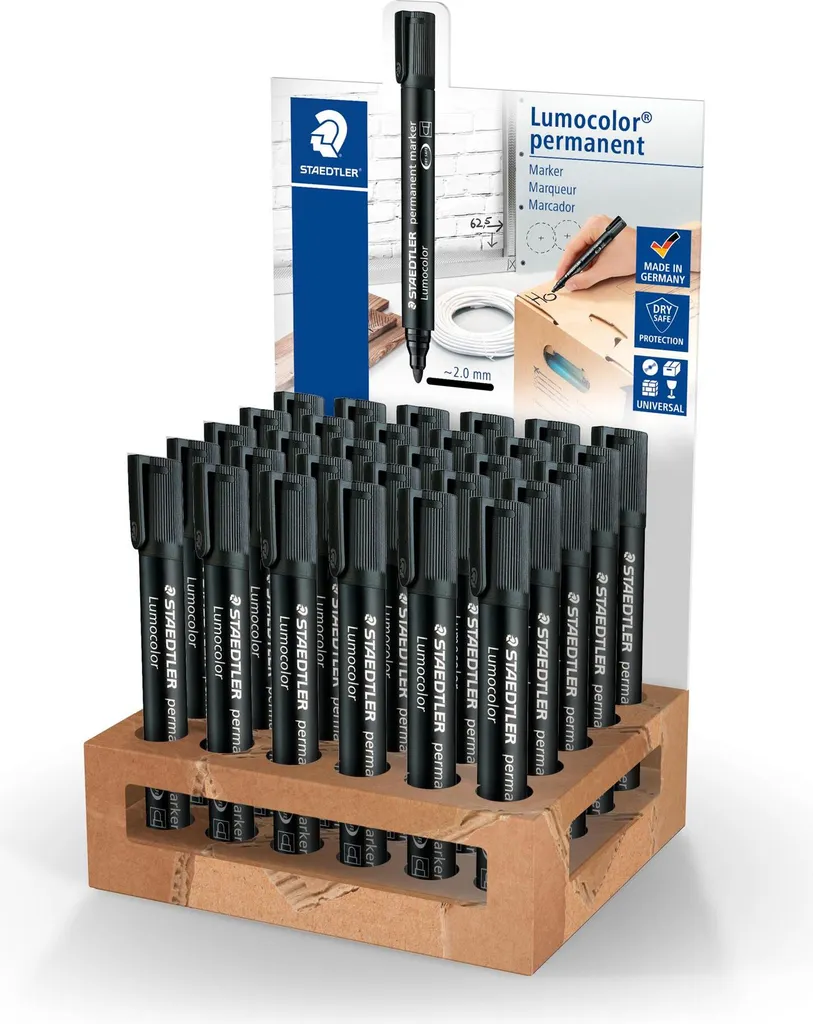 STAEDTLER 352-9 CA30 Marcatore per display Lumocolor perm 30 pezzi Display POS Strumento di scrittura Temperino Gomma Correttore (n.cl.) Lumocolor® P