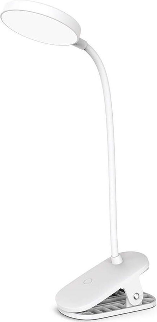 ColorWay LED Table Lamp Flexible and Clip 2 with Built-in Battery | CW-DL10FCB-W