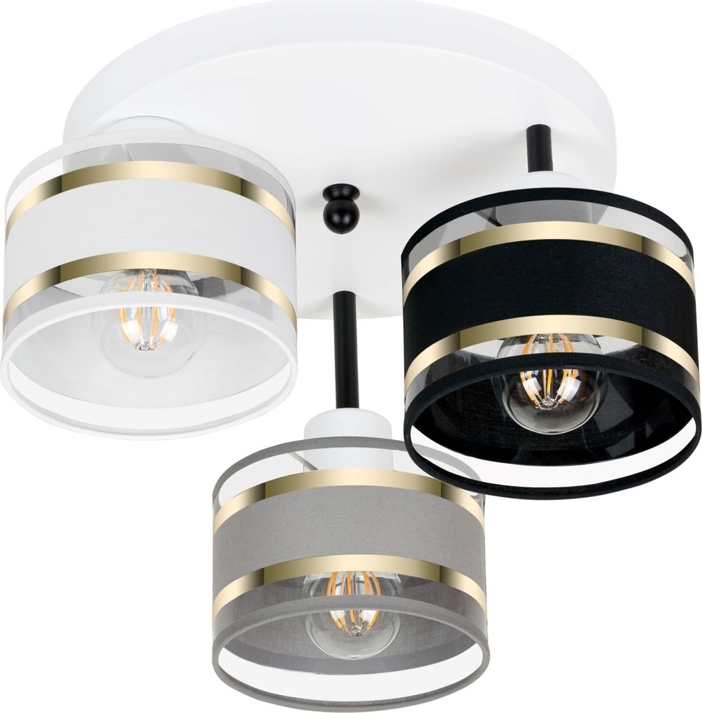 Weiße Deckenlampe weiß/grau/schwarz TI-3030WE-WEGRSC Deckenleuchte