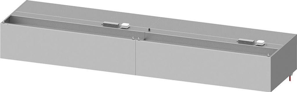 Wandhaube "Basic Line", Kastenform 3000 mm x 800 mm mit Flammschutzfilter Typ B