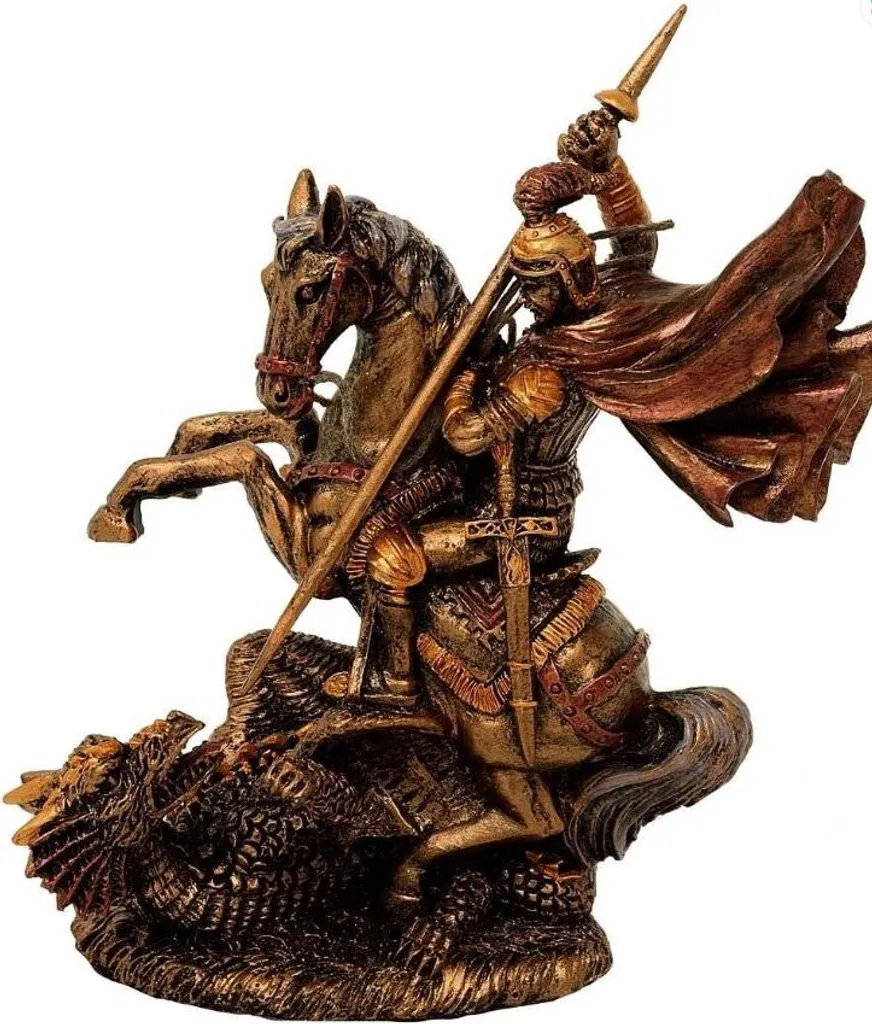 Figurine Saint Georges Madrid Magnificence MC-90187 en Résine Bronzée