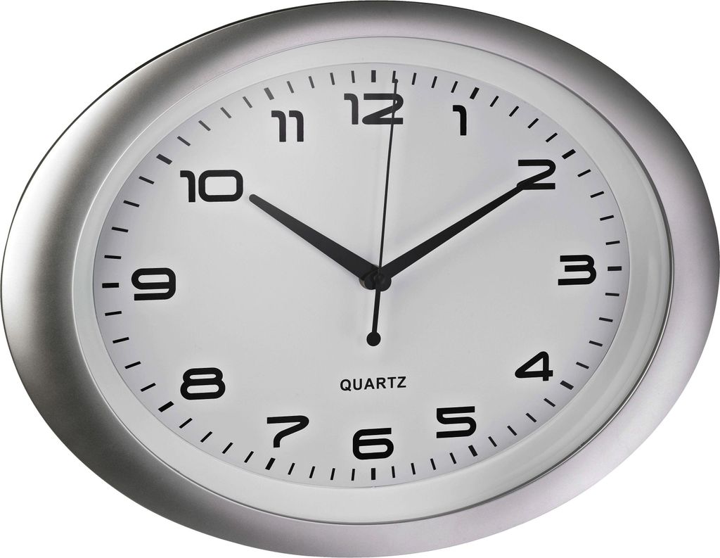 ALCO Wanduhr 186-10 oval si/ws Produktbild 